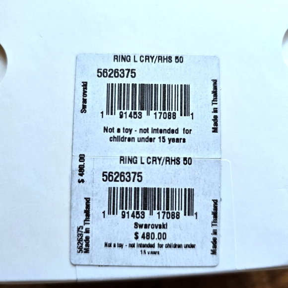 SWAROVSKI Crystal Large ✨Stella✨ Star Cocktail Ring NIB Sz 50 (US 5) Rhodium - Picture 15 of 17